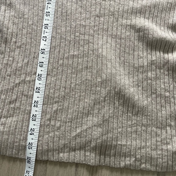 Eileen Fisher | Ribbed Merino Wool Neutral Sweater - Picture 2 of 4